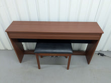Load image into Gallery viewer, Roland DP990 digital slim line space saving piano in mahogany stock # 25331
