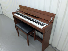 Load image into Gallery viewer, Roland DP990 digital slim line space saving piano in mahogany stock # 25331
