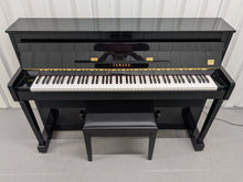 Load image into Gallery viewer, Yamaha Gran Touch GT20 upright piano polished ebony glossy black stock #25344
