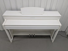 Load image into Gallery viewer, Yamaha Clavinova CLP-535 digital piano in satin white stock # 25367
