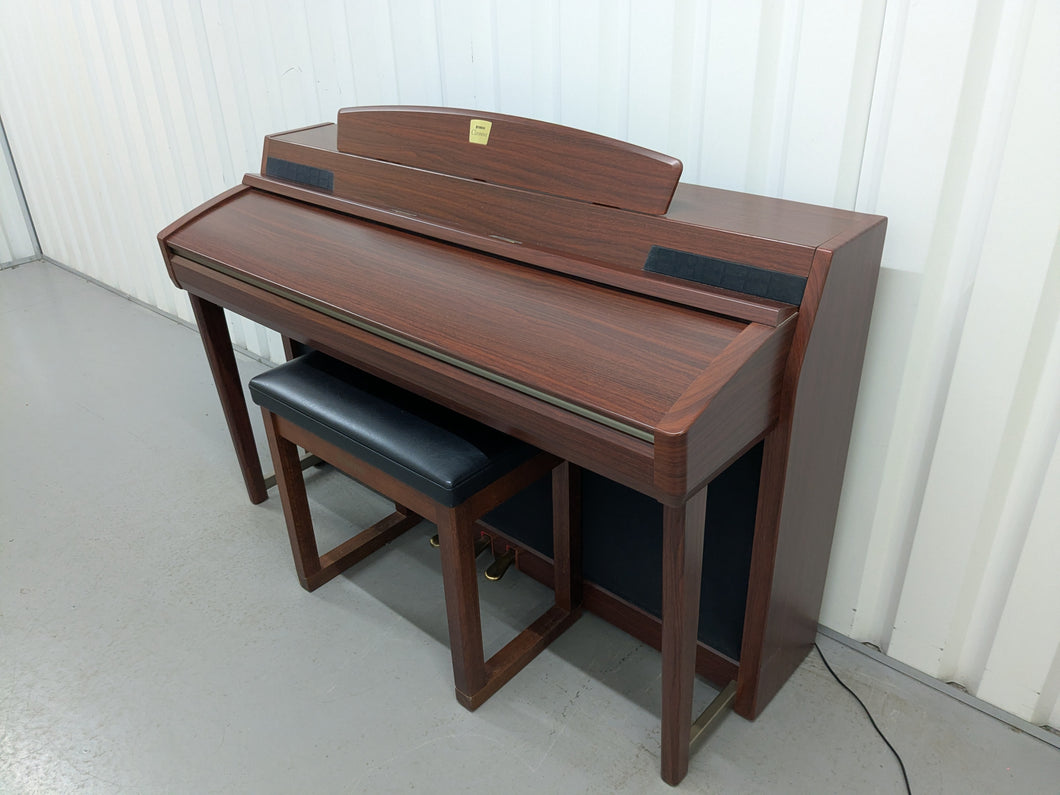 YAMAHA CLAVINOVA CLP-270 DIGITAL PIANO AND STOOL IN MAHOGANY FINISH stock #25347
