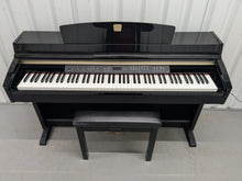 Load image into Gallery viewer, Yamaha Clavinova CLP-230PE piano +stool polished ebony glossy black stock # 25355
