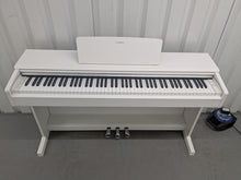 Load image into Gallery viewer, Yamaha Arius YDP-144 digital piano and stool in satin white stock nr 25376
