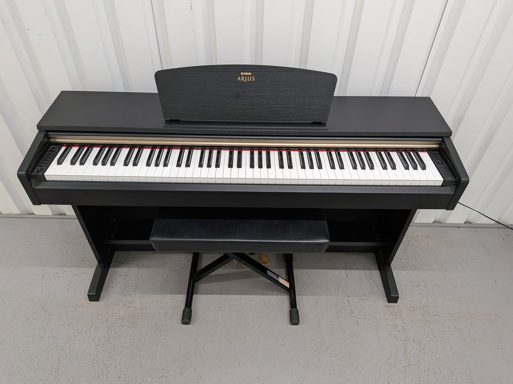Yamaha Arius YDP-161 Digital Piano and stool in satin black
