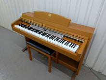 Load image into Gallery viewer, Yamaha Clavinova CLP-240 digital piano and stool in cherry wood colour stock number 25383
