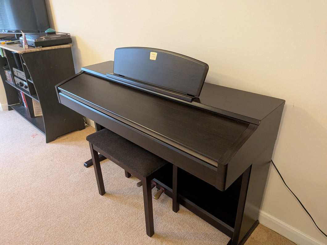 Yamaha Clavinova CLP-130 Digital Piano and stool in dark rosewood stock #25384