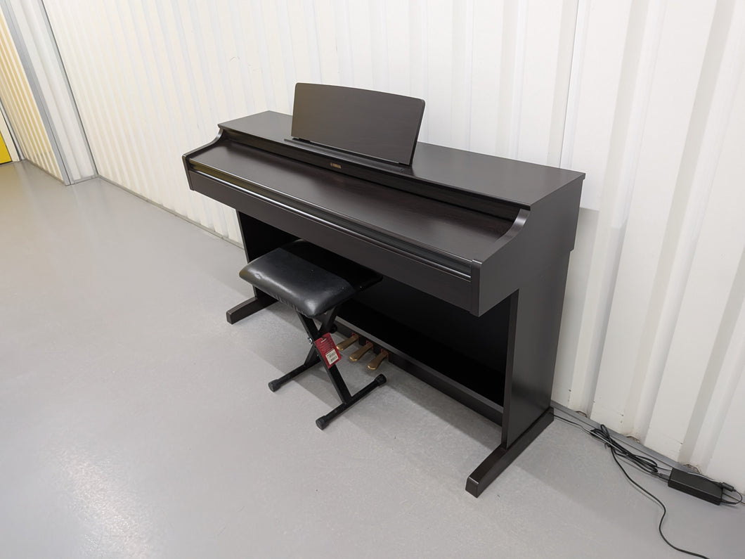 Yamaha Arius YDP-163 Digital Piano and stool in dark rosewood clavinova keyboard stock # 25391