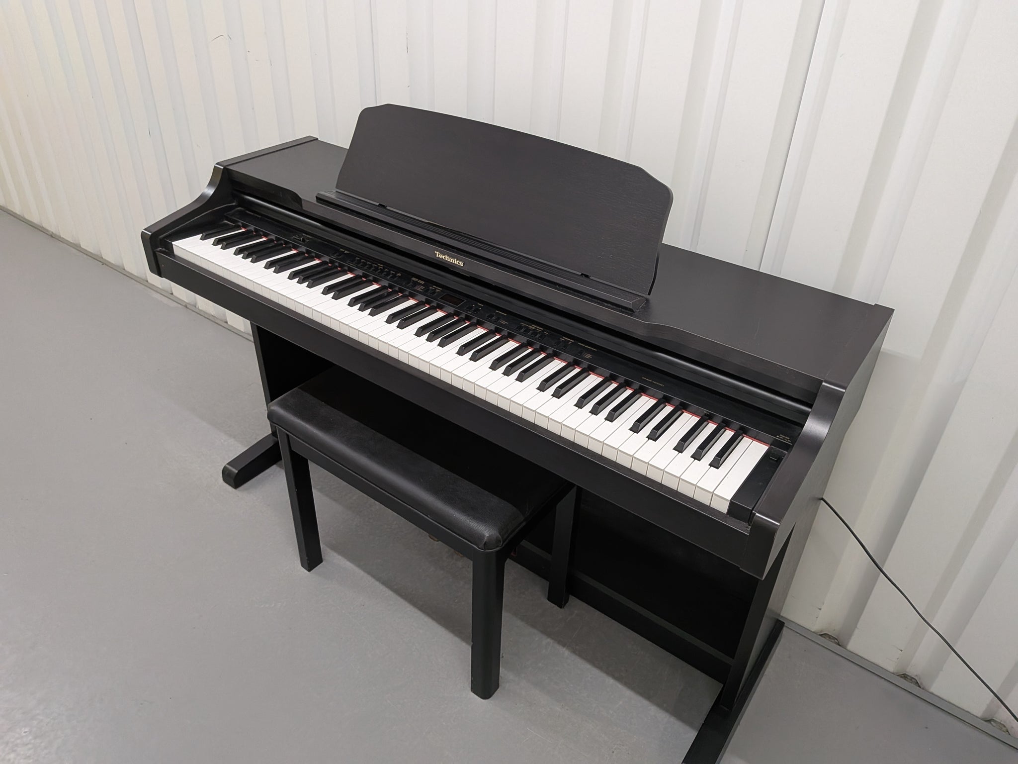 TECHNICS SX-PX552 DIGITAL PIANO AND STOOL IN SATING BLACK stock