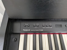 Load image into Gallery viewer, Roland F130R compact slim size Digital Piano and stool in black  stock # 25413
