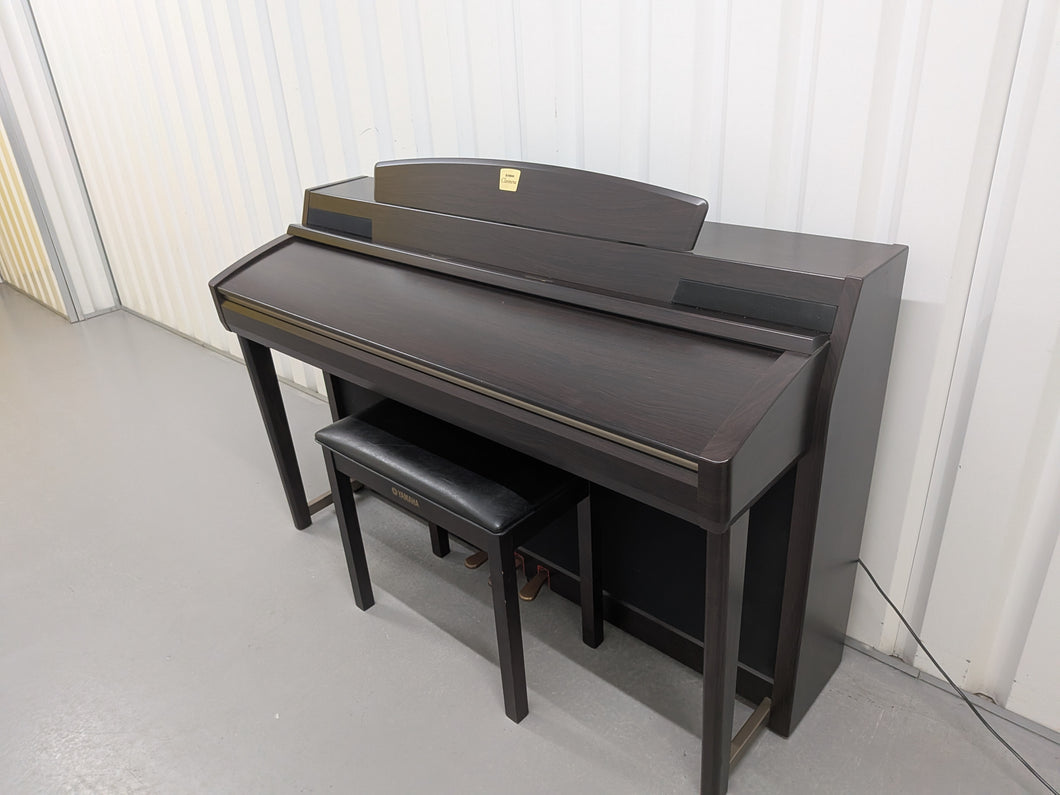 YAMAHA CLAVINOVA CLP-270 DIGITAL PIANO AND STOOL IN DARK ROSEWOOD stock nr 25425