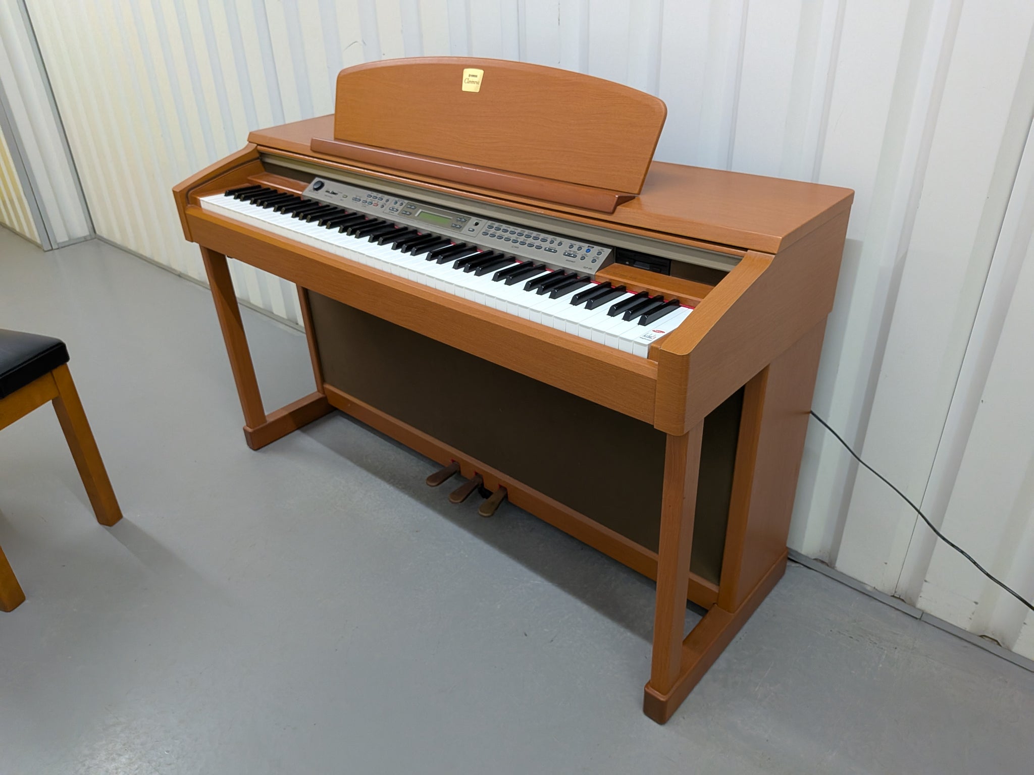 Yamaha Clavinova CLP-170 digital piano and stool in cherry wood