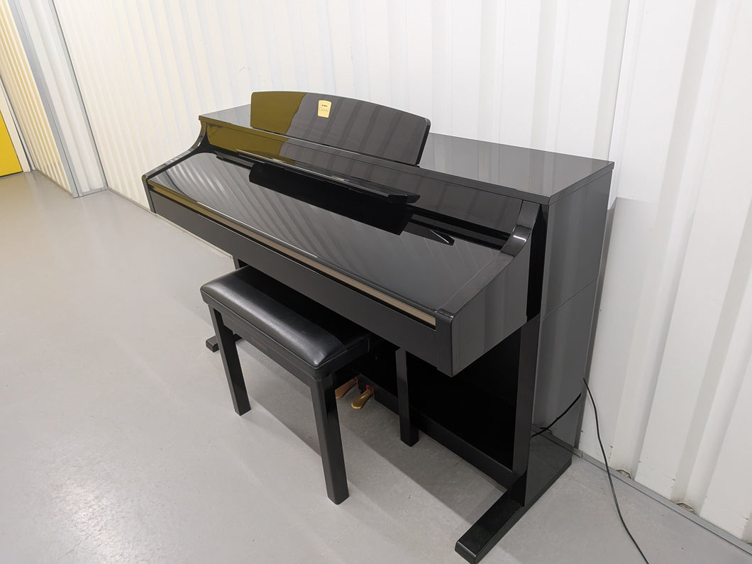 Yamaha Clavinova CLP-340PE glossy black polished ebony Piano stock #25426