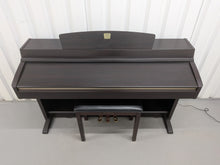 Load image into Gallery viewer, Yamaha Clavinova CLP-230 digital piano and stool in dark rosewood stock #25433
