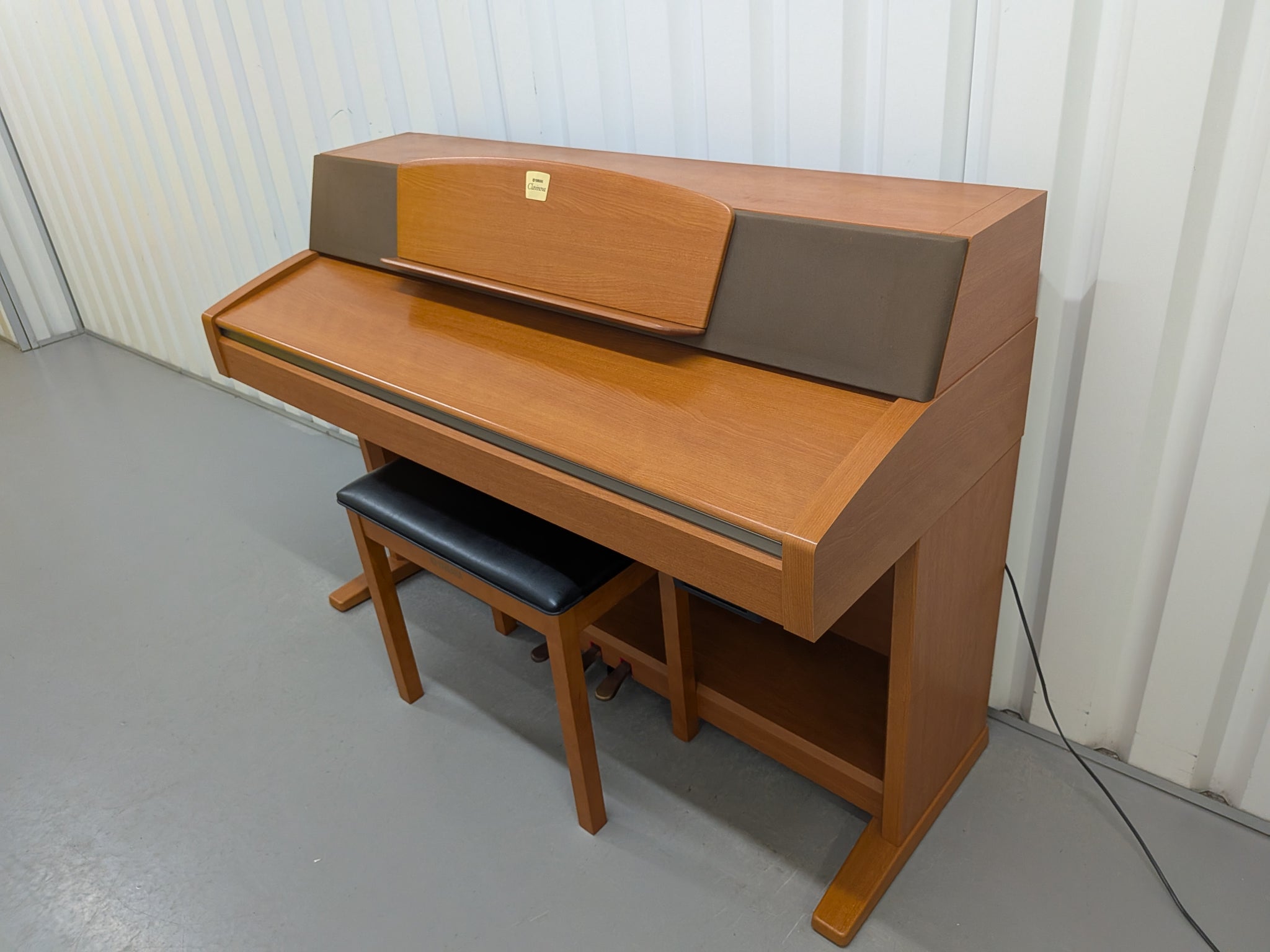 Yamaha Clavinova CLP-970 Digital Piano and stool in cherry wood