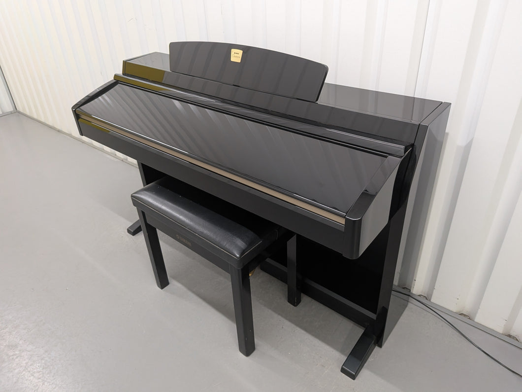 Yamaha Clavinova CLP-230PE piano +stool polished ebony glossy black stock # 25452