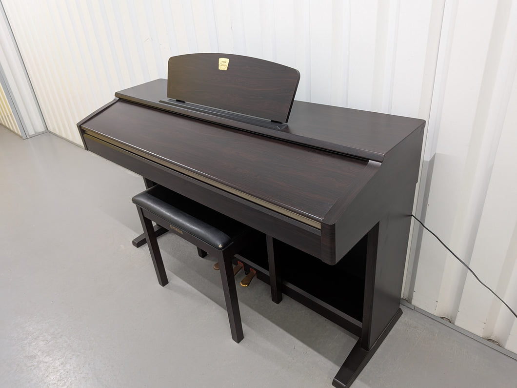 Yamaha Clavinova CLP-120 Digital Piano and stool in dark rosewood stock #25444