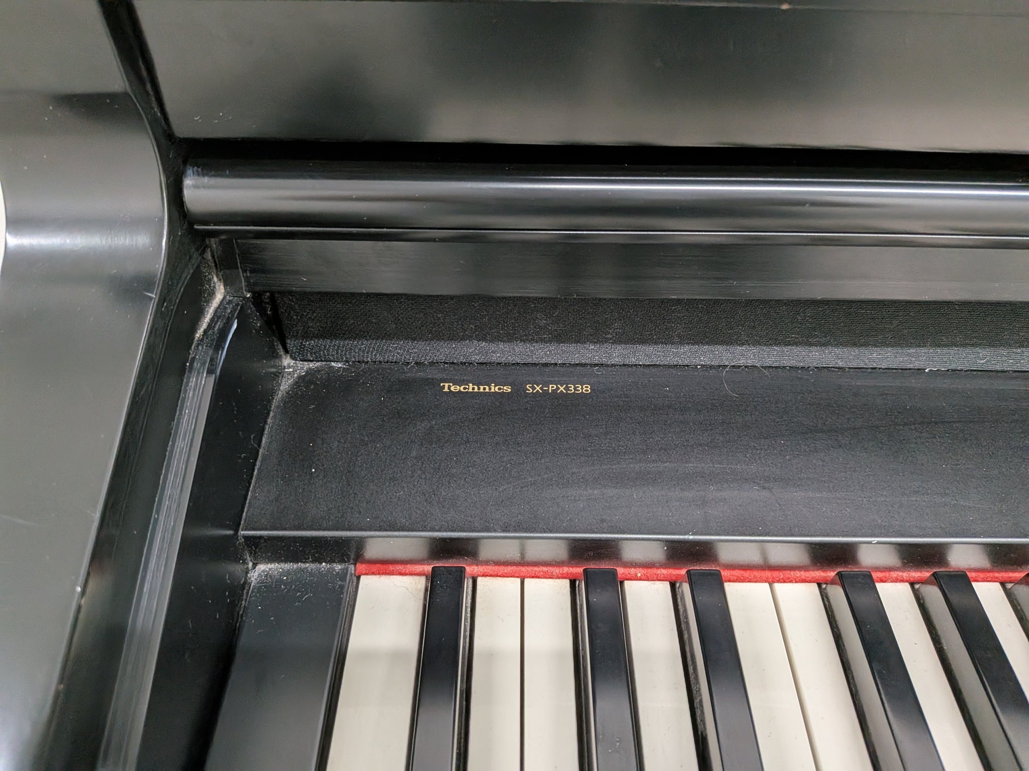 TECHNICS SX-PX338 DIGITAL PIANO AND STOOL IN BLACK stock #25443