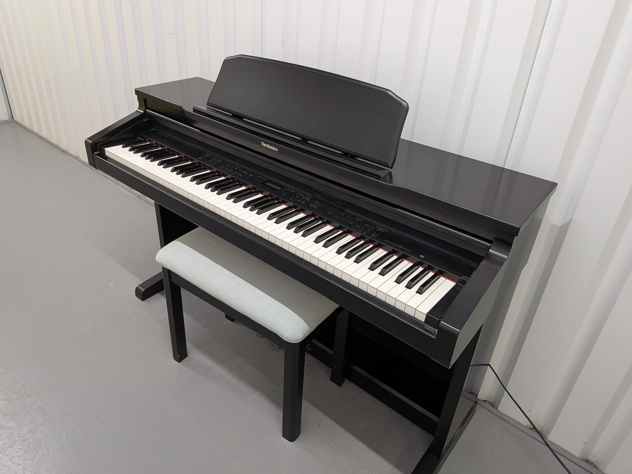 TECHNICS SX-PX338 DIGITAL PIANO AND STOOL IN BLACK stock #25443