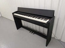 Load image into Gallery viewer, Roland F107 compact slim size Digital Bluetooth Piano in black  stock # 25455
