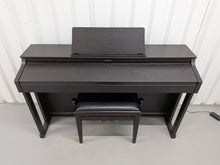 Load image into Gallery viewer, Roland HP302 digital piano and stool in dark rosewood finish stock number 25464
