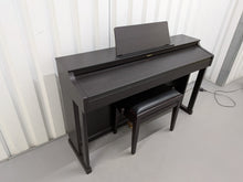Load image into Gallery viewer, Roland HP302 digital piano and stool in dark rosewood finish stock number 25464
