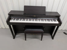Load image into Gallery viewer, Roland HP302 digital piano and stool in dark rosewood finish stock number 25464
