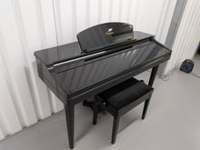 Load image into Gallery viewer, Yamaha Clavinova CVP-109PE Digital Piano and stool in glossy polished black stock #25553
