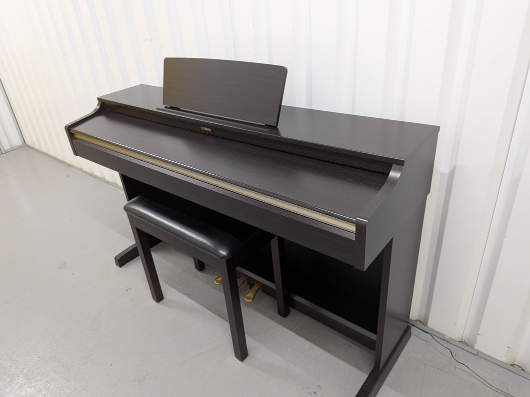 Yamaha Arius YDP-162 Digital Piano and stool in rosewood, clavinova keyboard stock #25474