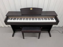 Load image into Gallery viewer, Yamaha Clavinova CLP-320 Digital Piano and stool in dark rosewood stock #25485
