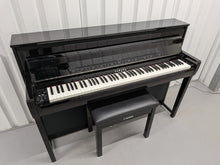 Load image into Gallery viewer, Yamaha Clavinova CLP-685 digital piano and stool in glossy black polished ebony stock #25491
