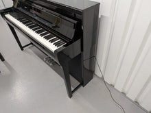 Load image into Gallery viewer, Yamaha Clavinova CLP-685 digital piano and stool in glossy black polished ebony stock #25491
