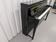 Load image into Gallery viewer, Yamaha Clavinova CLP-685 digital piano and stool in glossy black polished ebony stock #25491
