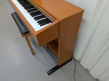 Load image into Gallery viewer, Yamaha Clavinova CLP-320 Digital Piano and stool in cherry wood, stock no 25495
