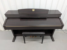 Load image into Gallery viewer, Yamaha Clavinova CLP-340 Digital Piano and stool in rosewood stock # 25498
