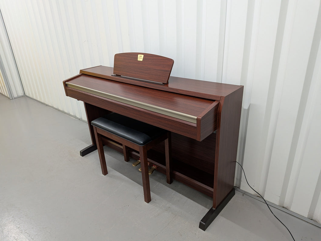 Yamaha Clavinova CLP-220 digital piano and stool in mahogany stock #25506