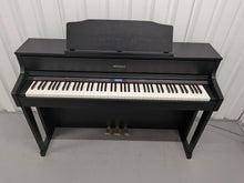 Load image into Gallery viewer, Roland HP605 digital piano and stool in satin black finish stock #25534
