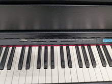 Load image into Gallery viewer, Roland HP605 digital piano and stool in satin black finish stock #25534
