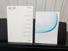 Load image into Gallery viewer, Roland HP605 digital piano and stool in satin black finish stock #25534
