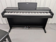 Load image into Gallery viewer, Yamaha Arius YDP-142 Digital Piano and stool in satin black stock #25522
