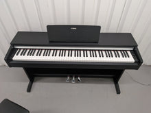 Load image into Gallery viewer, Yamaha Arius YDP-142 Digital Piano and stool in satin black stock #25522
