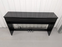 Load image into Gallery viewer, Roland DP-990r digital slim line space saving piano in polished ebony black stock # 25516
