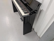 Load image into Gallery viewer, Roland DP-990r digital slim line space saving piano in polished ebony black stock # 25516
