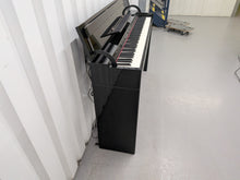 Load image into Gallery viewer, Roland DP-990r digital slim line space saving piano in polished ebony black stock # 25516
