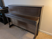 Load image into Gallery viewer, Kemble Oxford 12 Upright Piano and Stool in Polished Walnut with marquetry inlay 2007
