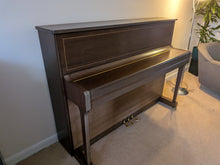 Load image into Gallery viewer, Kemble Oxford 12 Upright Piano and Stool in Polished Walnut with marquetry inlay 2007

