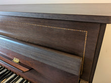 Load image into Gallery viewer, Kemble Oxford 12 Upright Piano and Stool in Polished Walnut with marquetry inlay 2007
