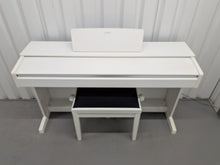 Load image into Gallery viewer, Yamaha Arius YDP-143 Digital Piano and stool in satin white finish stock #25568
