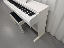Load image into Gallery viewer, Yamaha Arius YDP-143 Digital Piano and stool in satin white finish stock #25568
