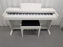 Load image into Gallery viewer, Yamaha Arius YDP-143 Digital Piano and stool in satin white finish stock #25568
