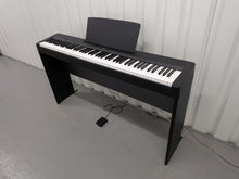 Load image into Gallery viewer, Yamaha P145 Digital Piano and full wooden stand, Black  stock #25573
